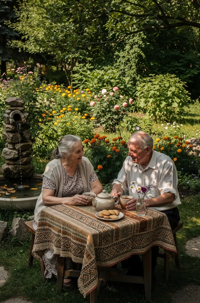 Moteris ramiai mėgaujasi arbatos ritualu prie lango, simbolizuojant kasdienės ramybės ir harmonijos praktiką.